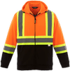 Am image of a Custom Canada Sportswear Freedom Hi Vis Full Zip Hooded Sweatshirt in Hi Vis Orange!