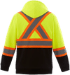 Am image of a Custom Canada Sportswear Freedom Hi Vis Full Zip Hooded Sweatshirt in Hi Vis Yellow!