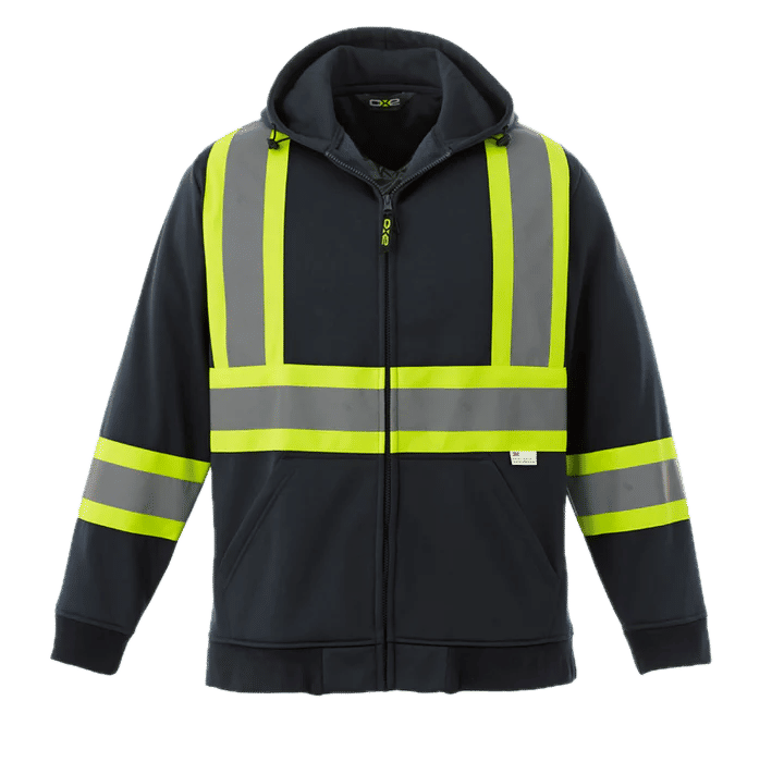 Canada Sportswear Freedom Hi Vis Full Zip Hooded Sweatshirt in Navy