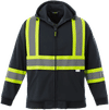 Am image of a Custom Canada Sportswear Freedom Hi Vis Full Zip Hooded Sweatshirt in Navy!