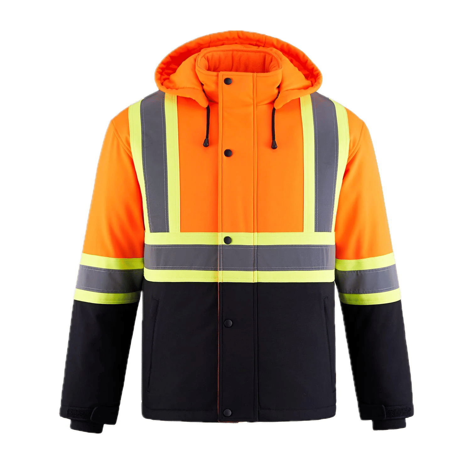 Canada Sportswear Freightliner Hi Vis Insulated Softshell with Detachable Hood in Hi Vis Orange
