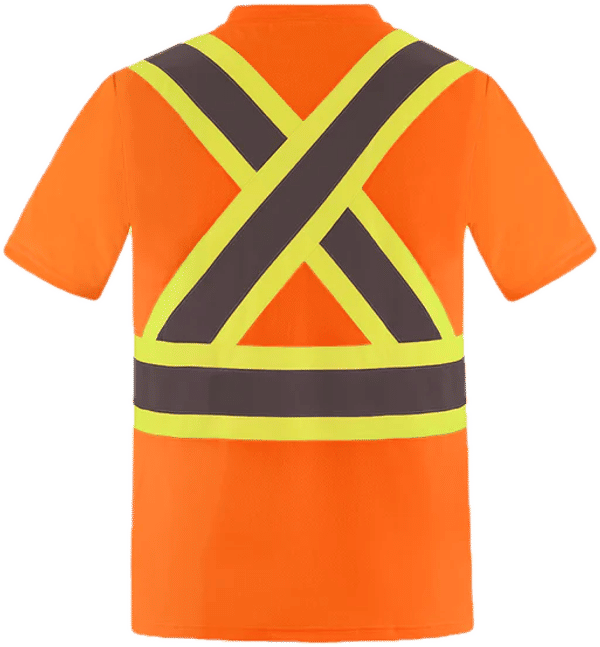 Am image of a Custom Canada Sportswear Primeguard Hi Vis Shirt in Hi Vis Orange!