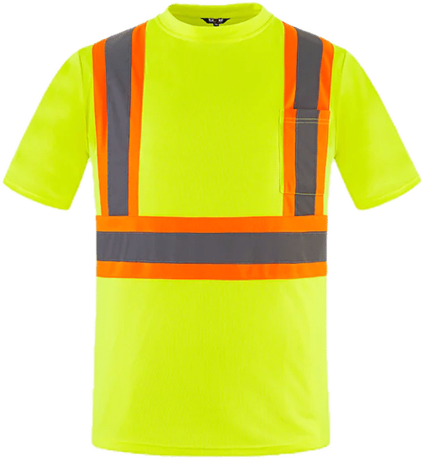 Am image of a Custom Canada Sportswear Primeguard Hi Vis Shirt in Hi Vis Yellow!