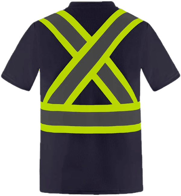 Am image of a Custom Canada Sportswear Primeguard Hi Vis Shirt in Navy!