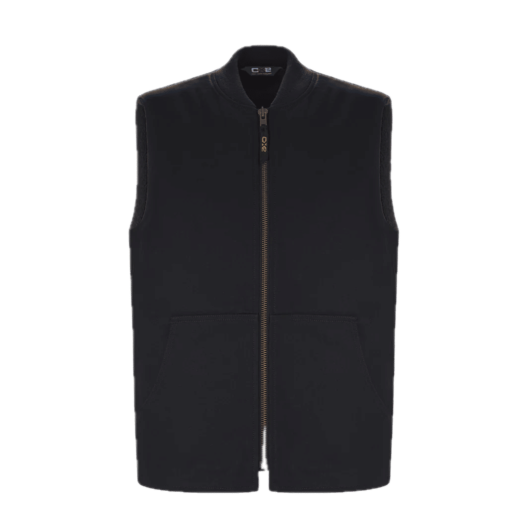 Canada Sportswear Ram Adult Cotton Canvas Vest with Sherpa Lining in Black