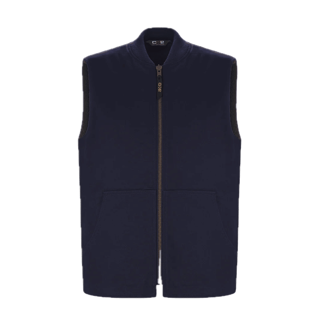 Canada Sportswear Ram Adult Cotton Canvas Vest with Sherpa Lining in Navy