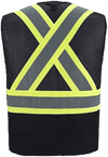 Am image of a Custom Canada Sportswear Scout Hi Vis Zipper front Vest in Black!