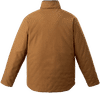 Am image of a Custom Canada Sportswear Zircon Cotton Canvas Reversible to Polyester Hi Vis Insulated Jacket Vendor in Tan/Hi Vis Yellow!