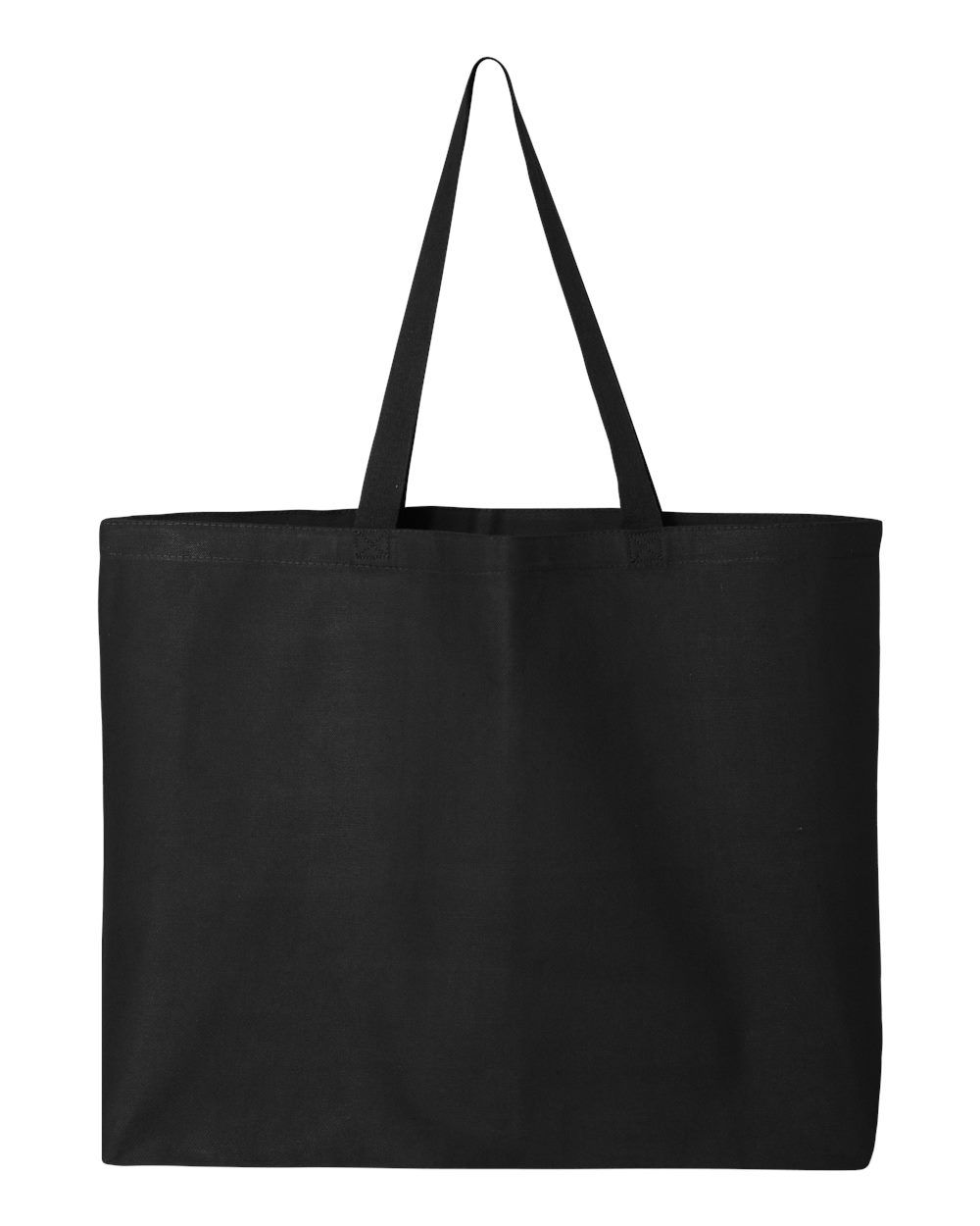 Canvas Thick Gusseted Jumbo Tote in Black
