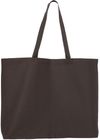 Am image of a Custom Canvas Thick Gusseted Jumbo Tote in Charcoal!