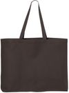Am image of a Custom Canvas Thick Gusseted Jumbo Tote in Charcoal!