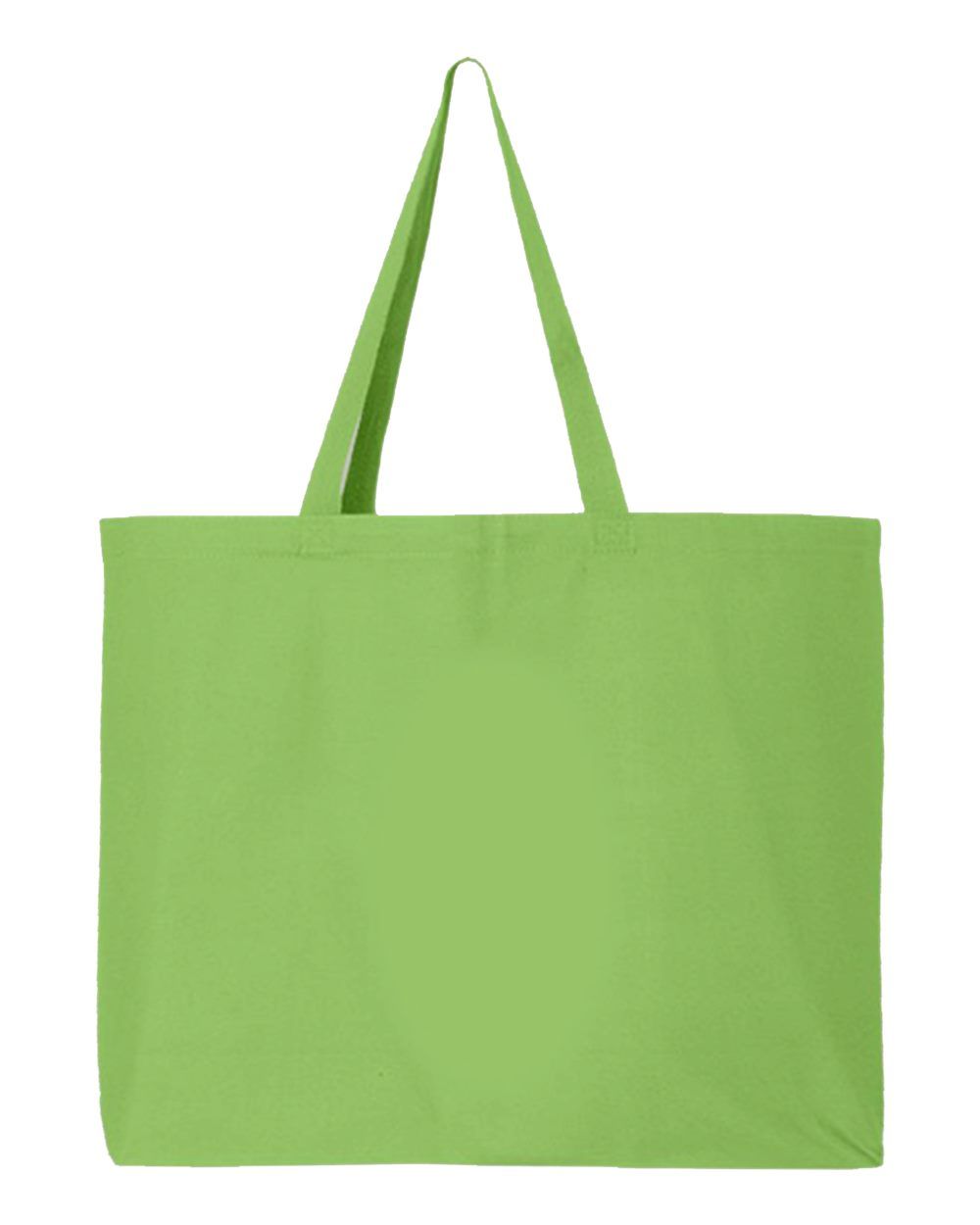 Canvas Thick Gusseted Jumbo Tote in Lime