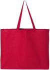 Am image of a Custom Canvas Thick Gusseted Jumbo Tote in Red!