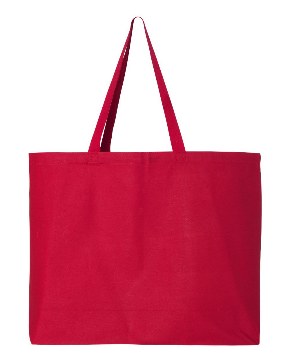 Canvas Thick Gusseted Jumbo Tote in Red