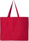 Am image of a Custom Canvas Thick Gusseted Jumbo Tote in Red!