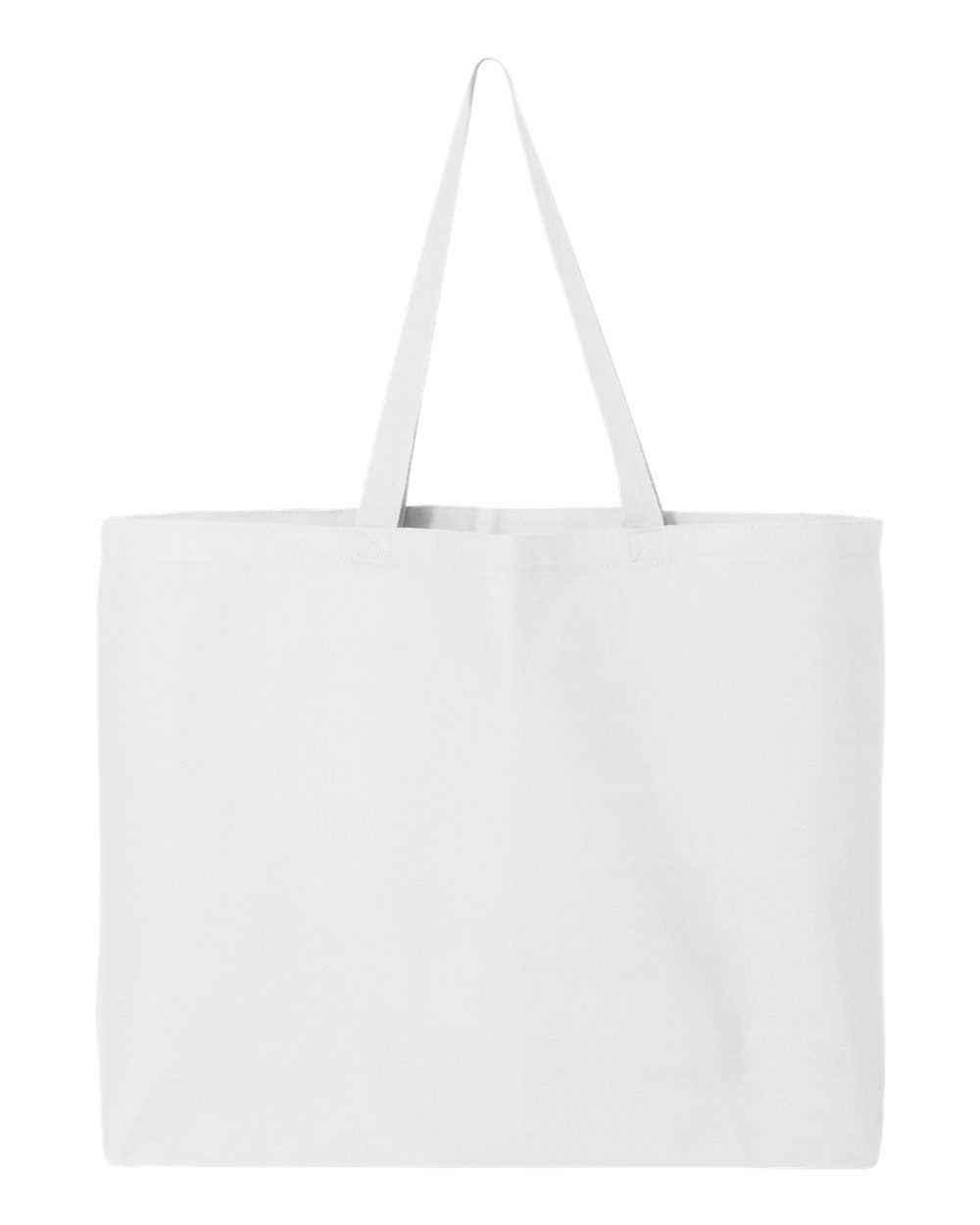 Canvas Thick Gusseted Jumbo Tote in White