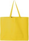 Am image of a Custom Canvas Thick Gusseted Jumbo Tote in Yellow!