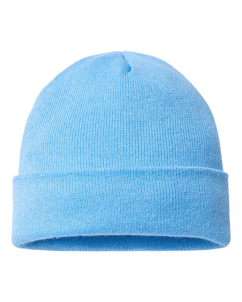Cap America USA Made 12 Inch Cuffed Beanie in Carolina Blue