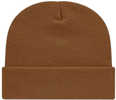 Am image of a Custom Cap America USA Made 12 Inch Cuffed Beanie in Cider!