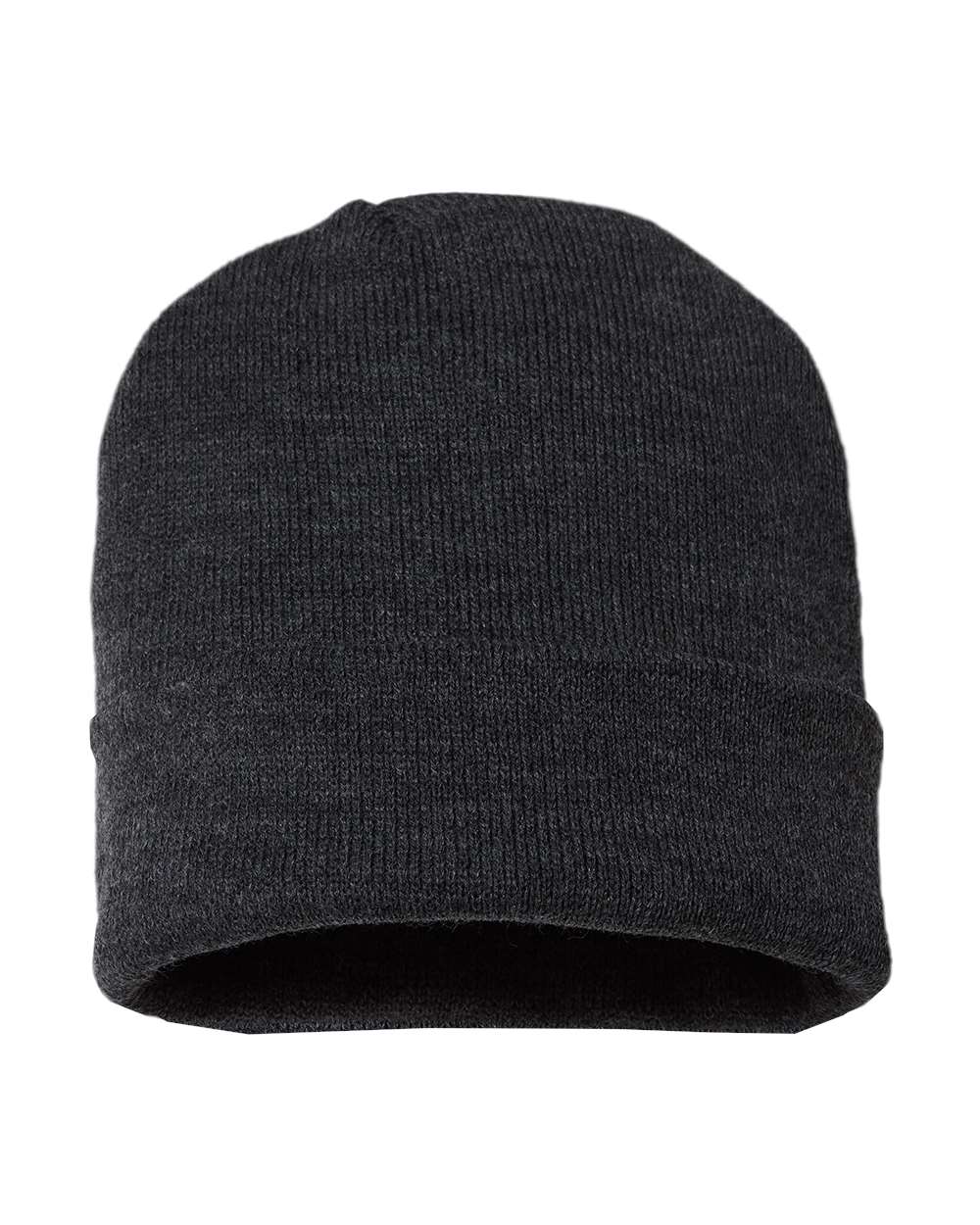 Cap America USA Made 12 Inch Cuffed Beanie in Dark Heather Grey