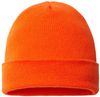 Am image of a Custom Cap America USA Made 12 Inch Cuffed Beanie in Deep Orange!
