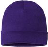 Am image of a Custom Cap America USA Made 12 Inch Cuffed Beanie in Purple!
