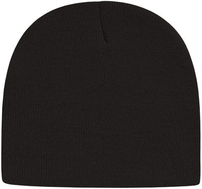 Am image of a Custom Cap America USA Made Beanie in Black!