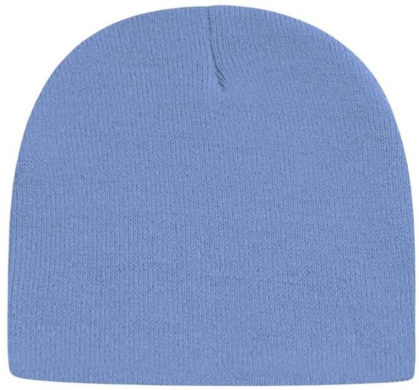 Am image of a Custom Cap America USA Made Beanie in Carolina Blue!