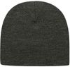 Am image of a Custom Cap America USA Made Beanie in Dark Heather Grey!