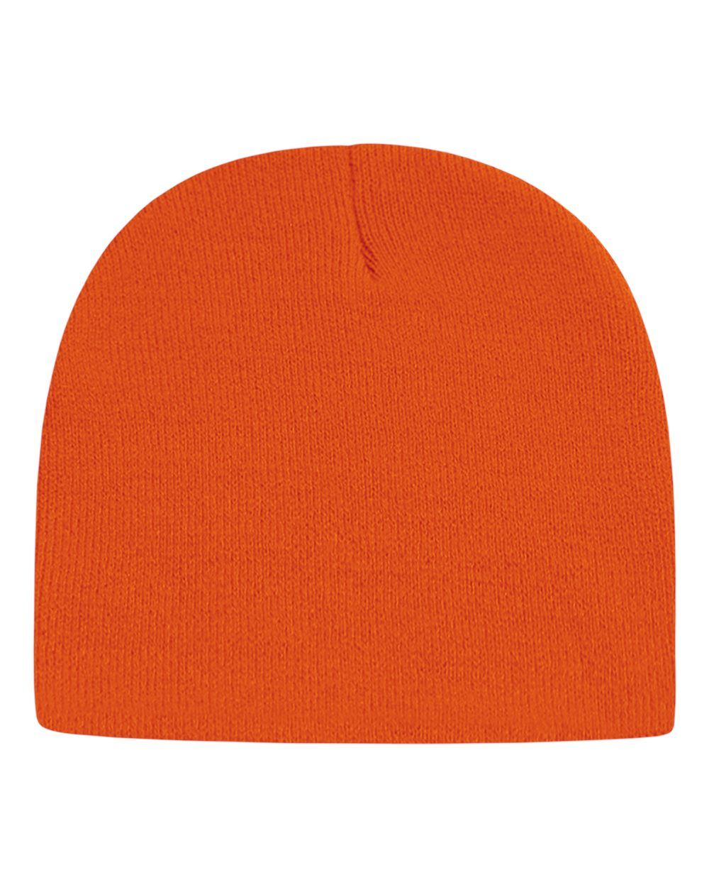 Cap America USA Made Beanie in Deep Orange