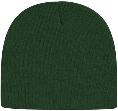 Am image of a Custom Cap America USA Made Beanie in Forest Green!