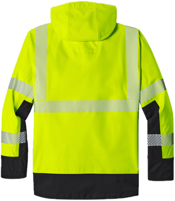 Am image of a Custom Carhartt ANSI 107 Class 3 Storm Defender Jacket in Brite Lim!