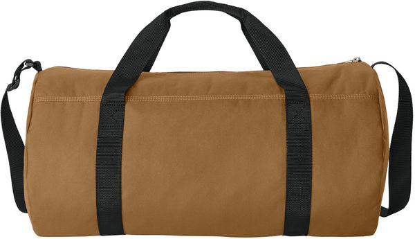 Am image of a Custom Carhartt Canvas Packable Duffel with Pouch in Carhartt Brown!