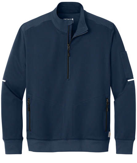Carhartt FLD & RSCU One Half Zip Mid Layer in Dark Navy