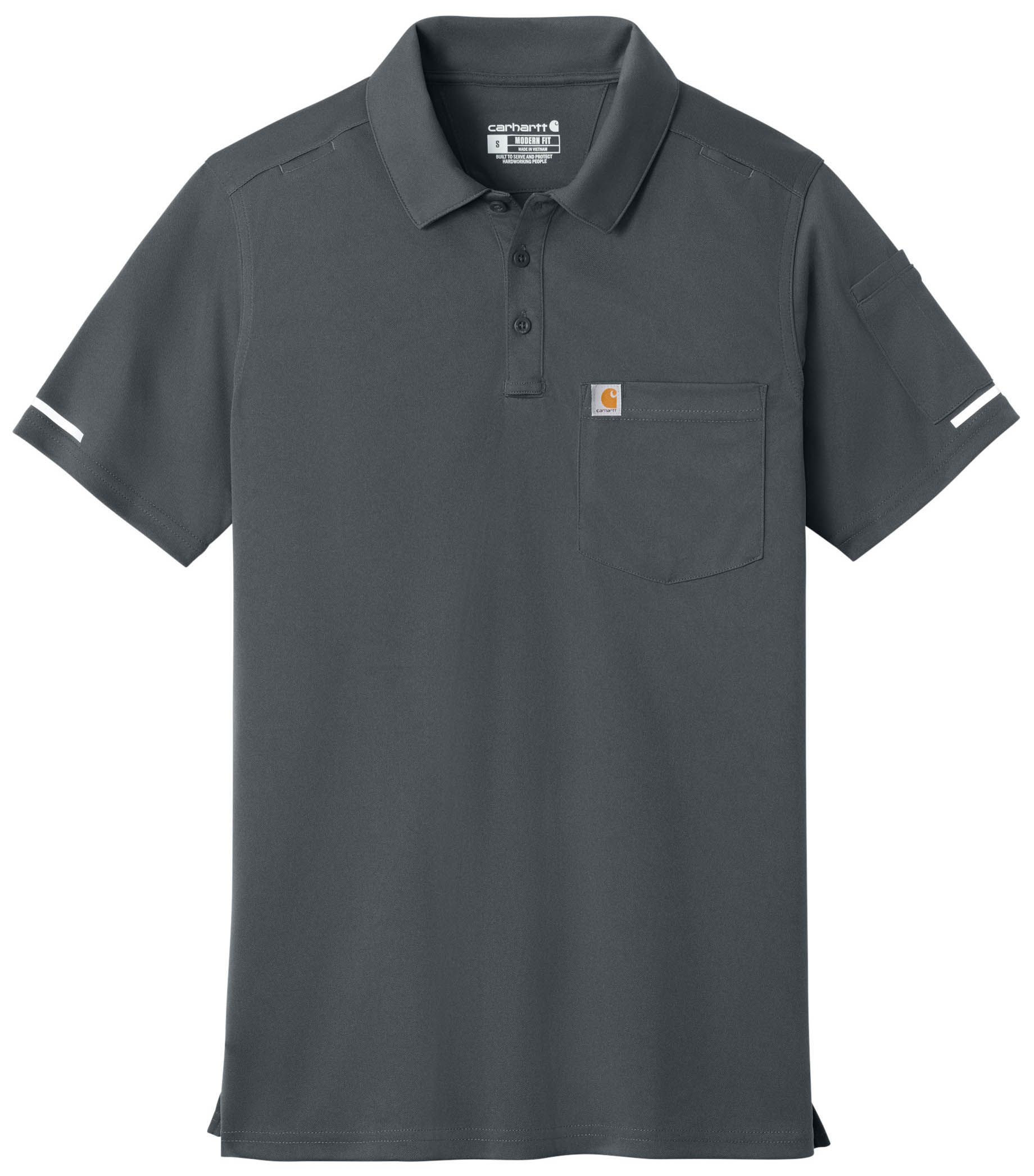 Carhartt FLD & RSCU Polo in Pewter