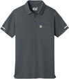An image of a Custom Carhartt FLD & RSCU Polo in Pewter!