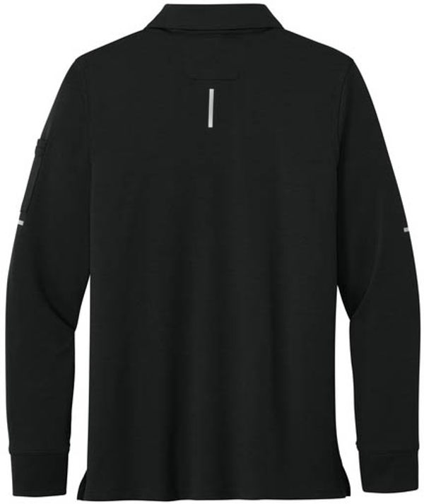 An image of a Custom Carhartt FLD & RSCU  Long Sleeve Polo in Black!