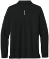 An image of a Custom Carhartt FLD & RSCU  Long Sleeve Polo in Black!