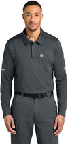An image of a Custom Carhartt FLD & RSCU  Long Sleeve Polo!