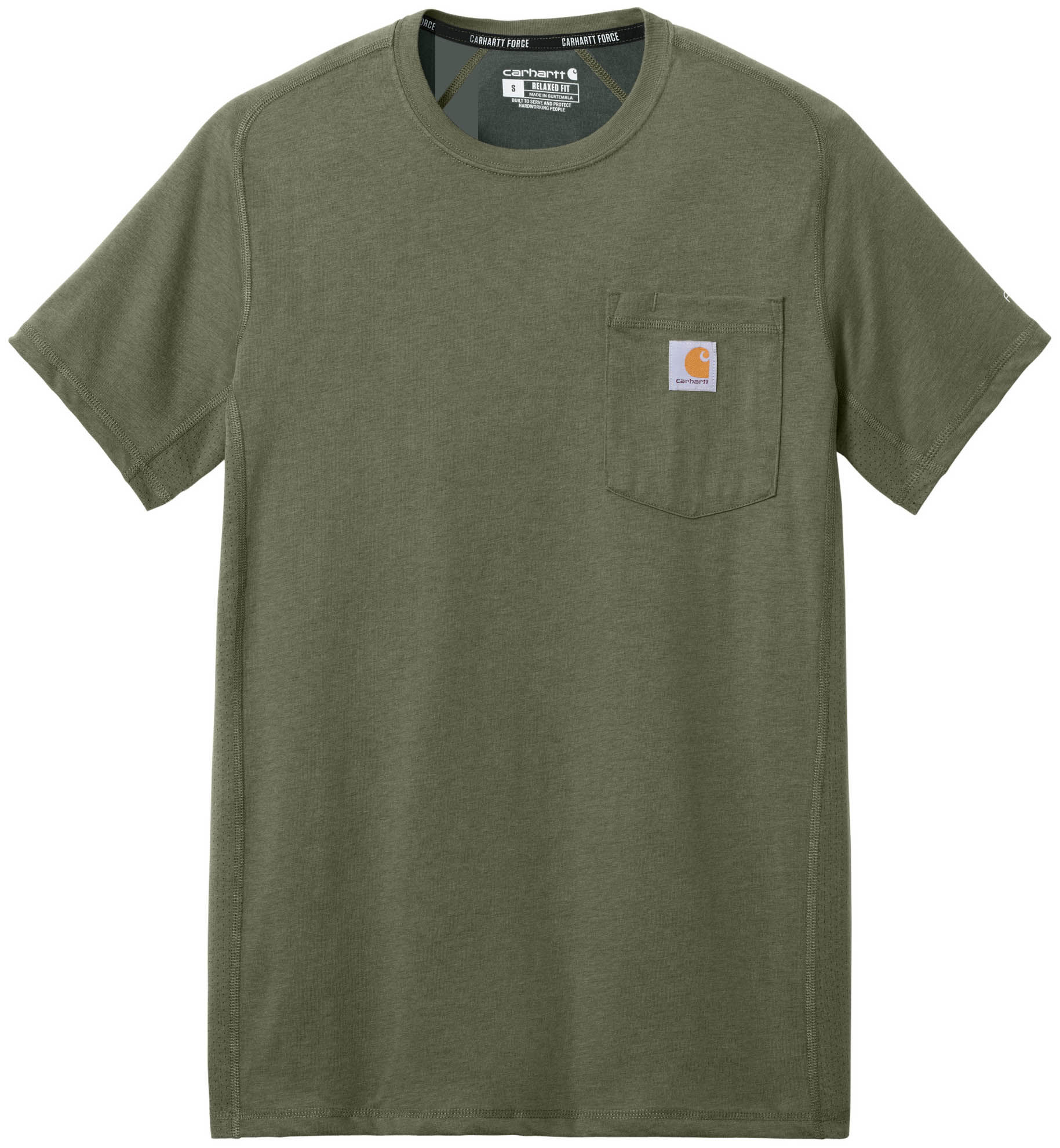 Carhartt Force Short Sleeve Pocket T Shirt in Basil Heather