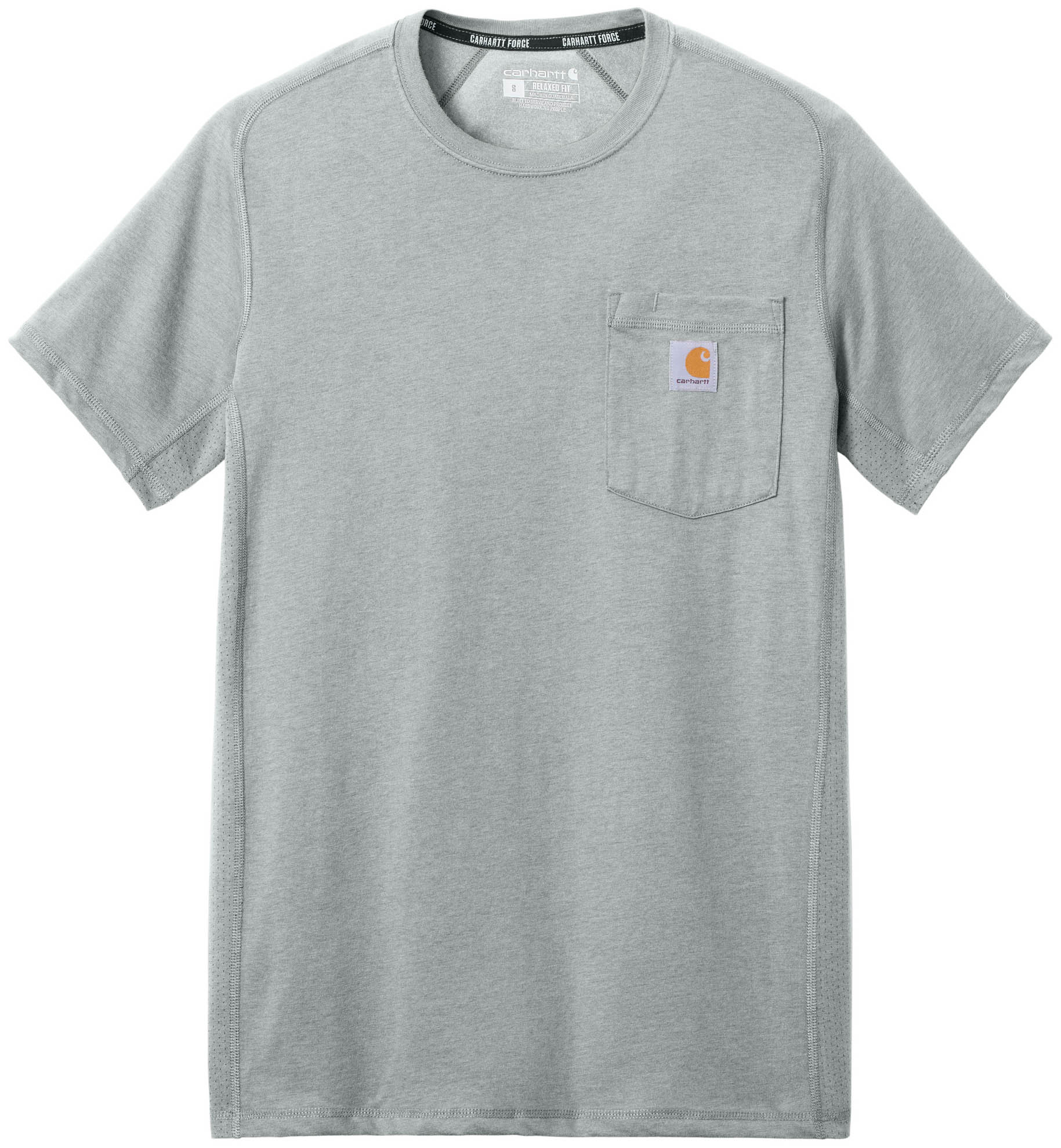 Carhartt Force Short Sleeve Pocket T Shirt in Carbon Heather