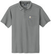 An image of a Custom Carhartt Force Snag Resistant Pocket Polo in Asphalt Grey!