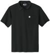 An image of a Custom Carhartt Force Snag Resistant Pocket Polo in Black!