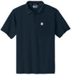An image of a Custom Carhartt Force Snag Resistant Pocket Polo in Navy!
