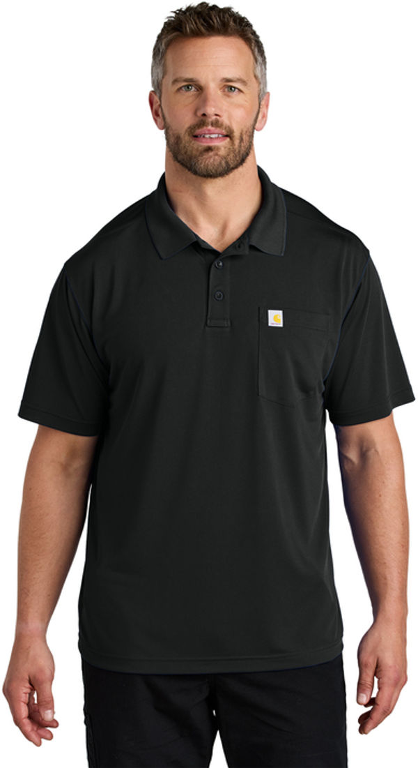 An image of a Custom Carhartt Force Snag Resistant Pocket Polo!