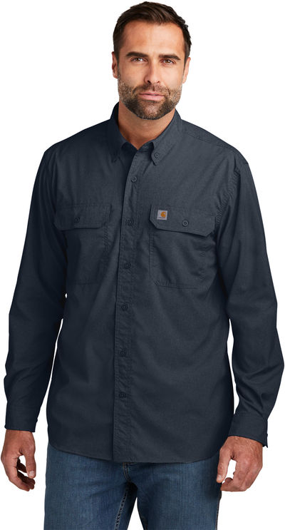 An image of a Custom Carhartt Force Solid Long Sleeve Shirt!