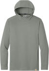 An image of a Custom Carhartt Force Sun Defender Long Sleeve Hooded T Shirt in Asphalt Grey!