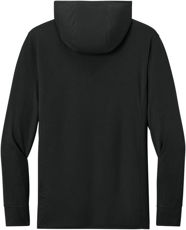 An image of a Custom Carhartt Force Sun Defender Long Sleeve Hooded T Shirt in Black!