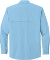 An image of a Custom Carhartt Force Sun Defender Long Sleeve Shirt in Fresh Water Blue!