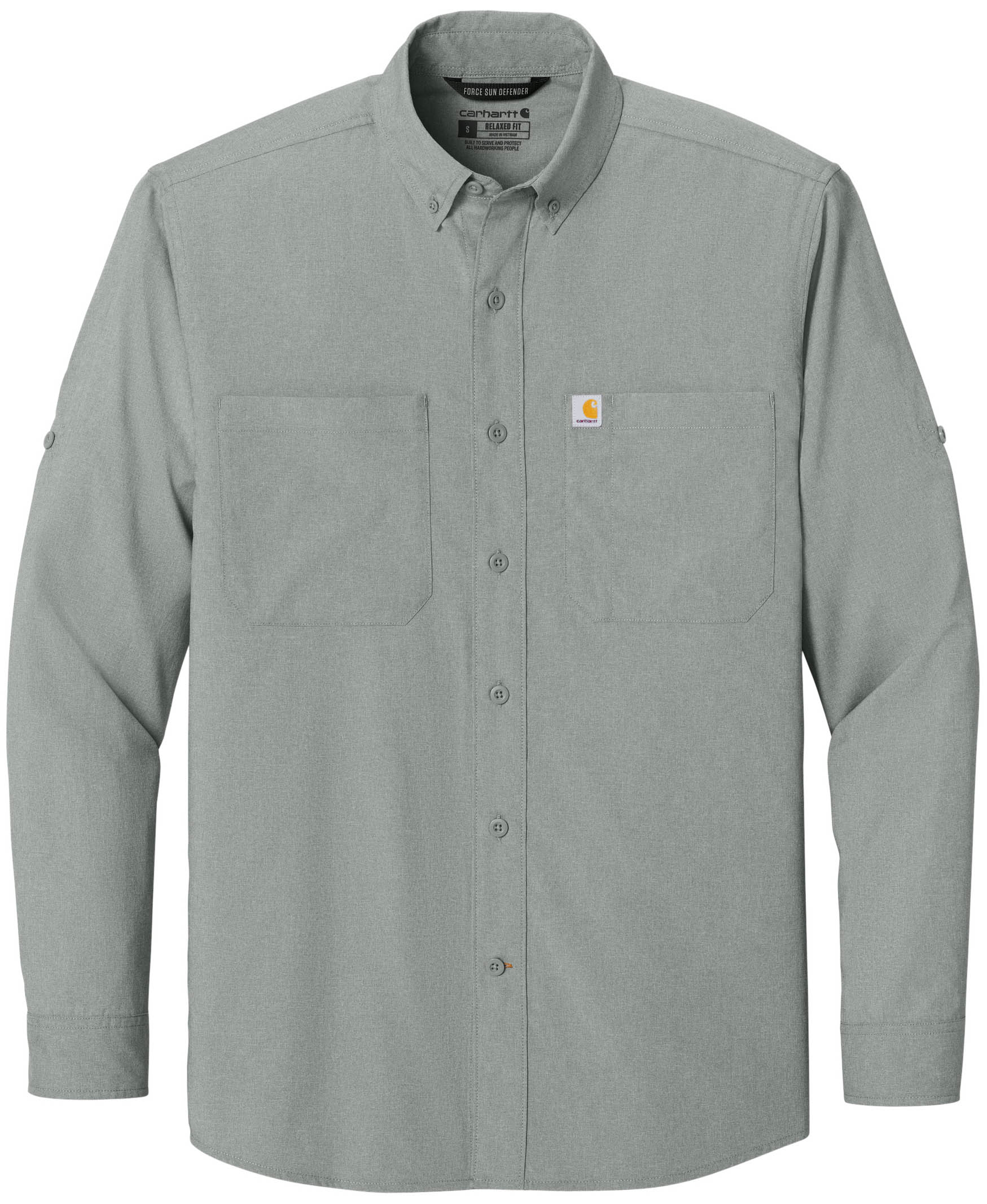 Carhartt Force Sun Defender Long Sleeve Shirt in Steel